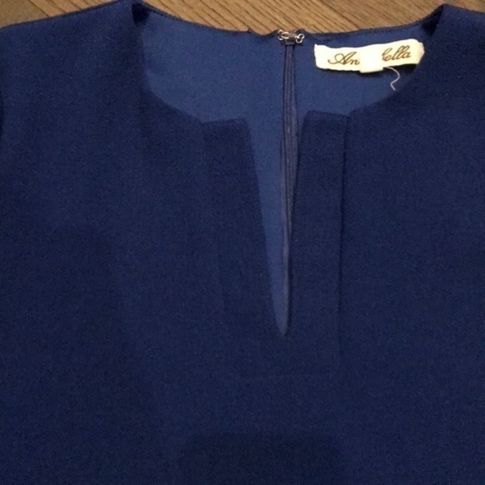 Annabella Blue Shift Dress Size M - Picture 2 of 4